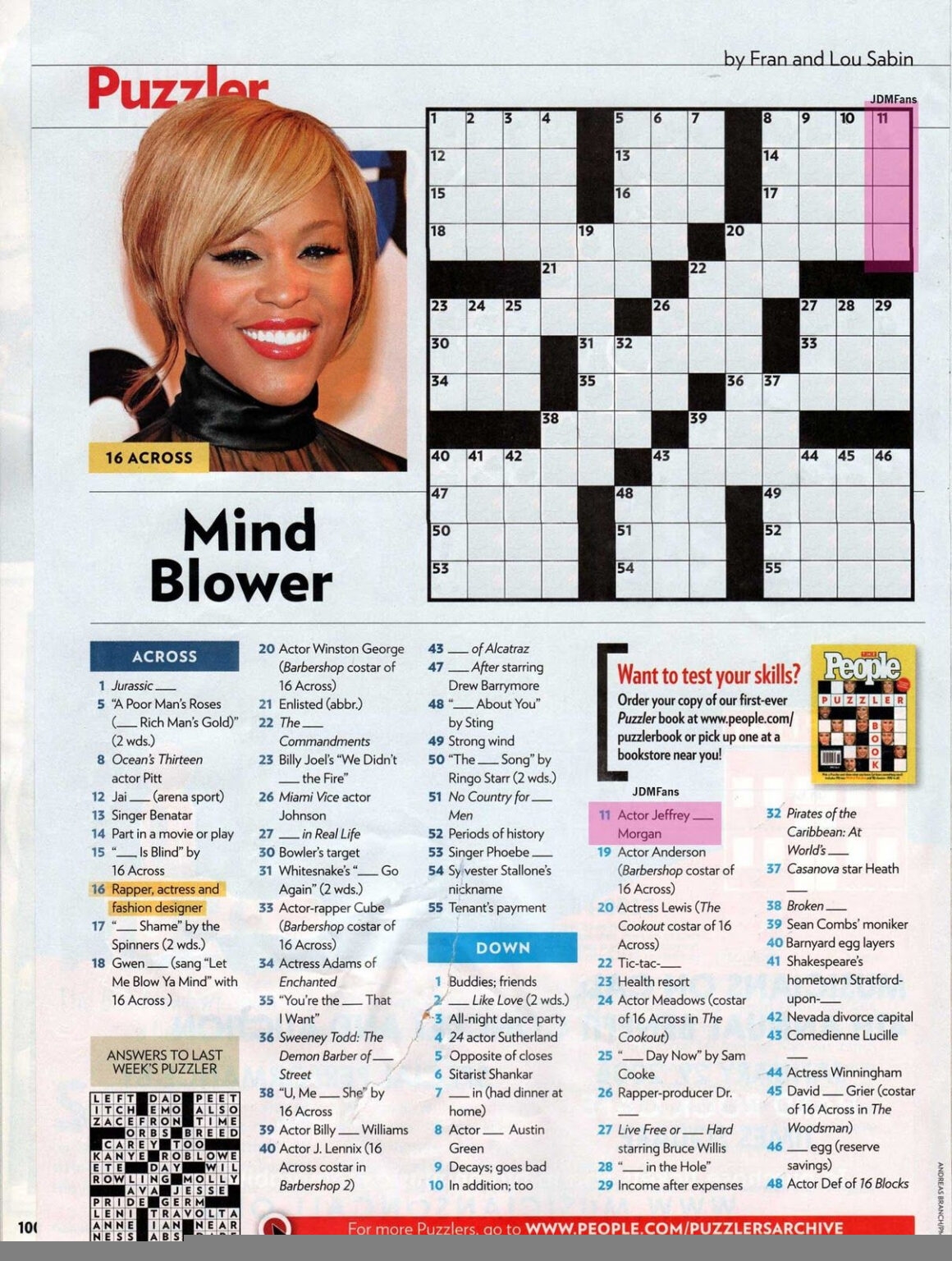 Free Printable Celebrity Crossword Puzzles Printable Crossword Puzzles 