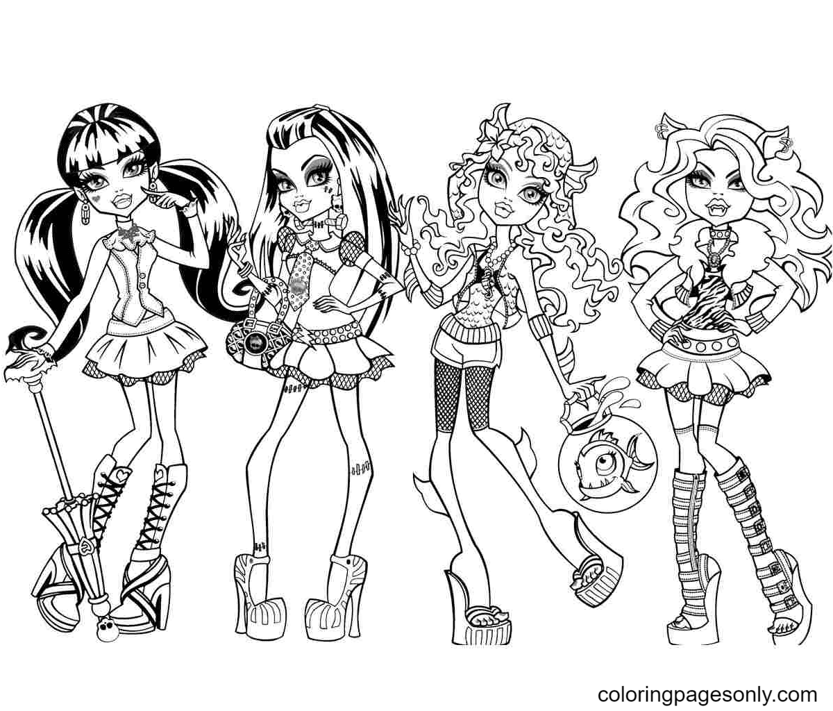101 Monster High Coloring Pages ColoringPagesOnly
