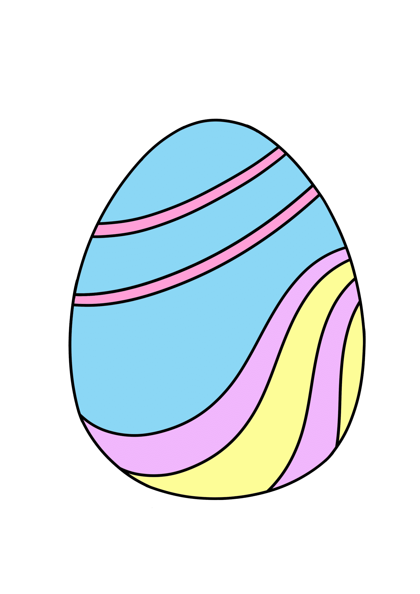 12 Free Printable Colored Easter Eggs