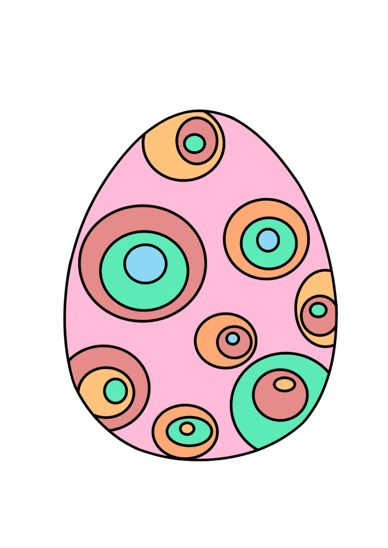 12 Free Printable Colored Easter Eggs