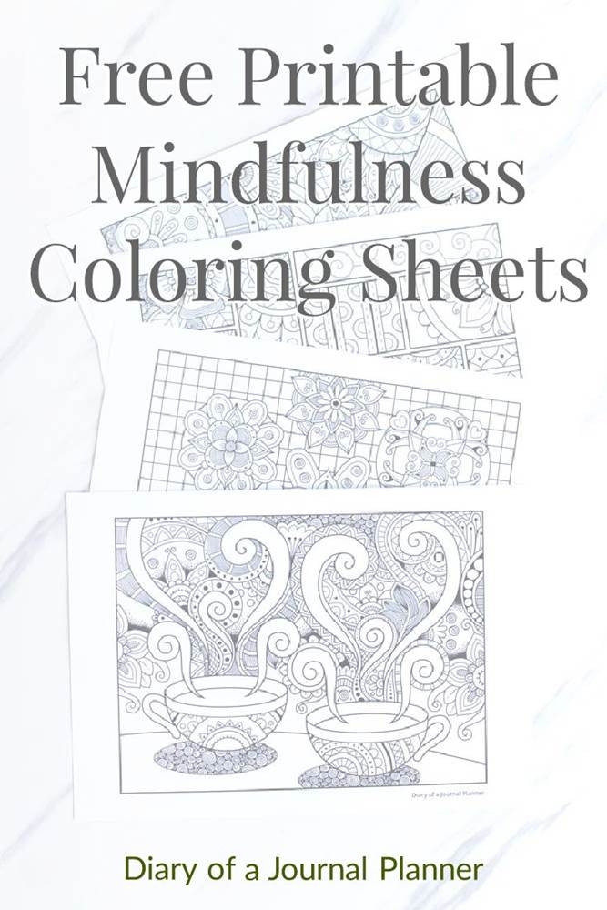 13 Free Printable Mindfulness Colouring Sheets