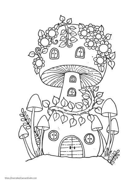 14 Fun Mushroom Coloring Pages For Kids Adults