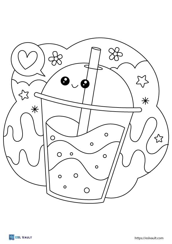 17 Free Boba Coloring Pages PDF ESL Vault