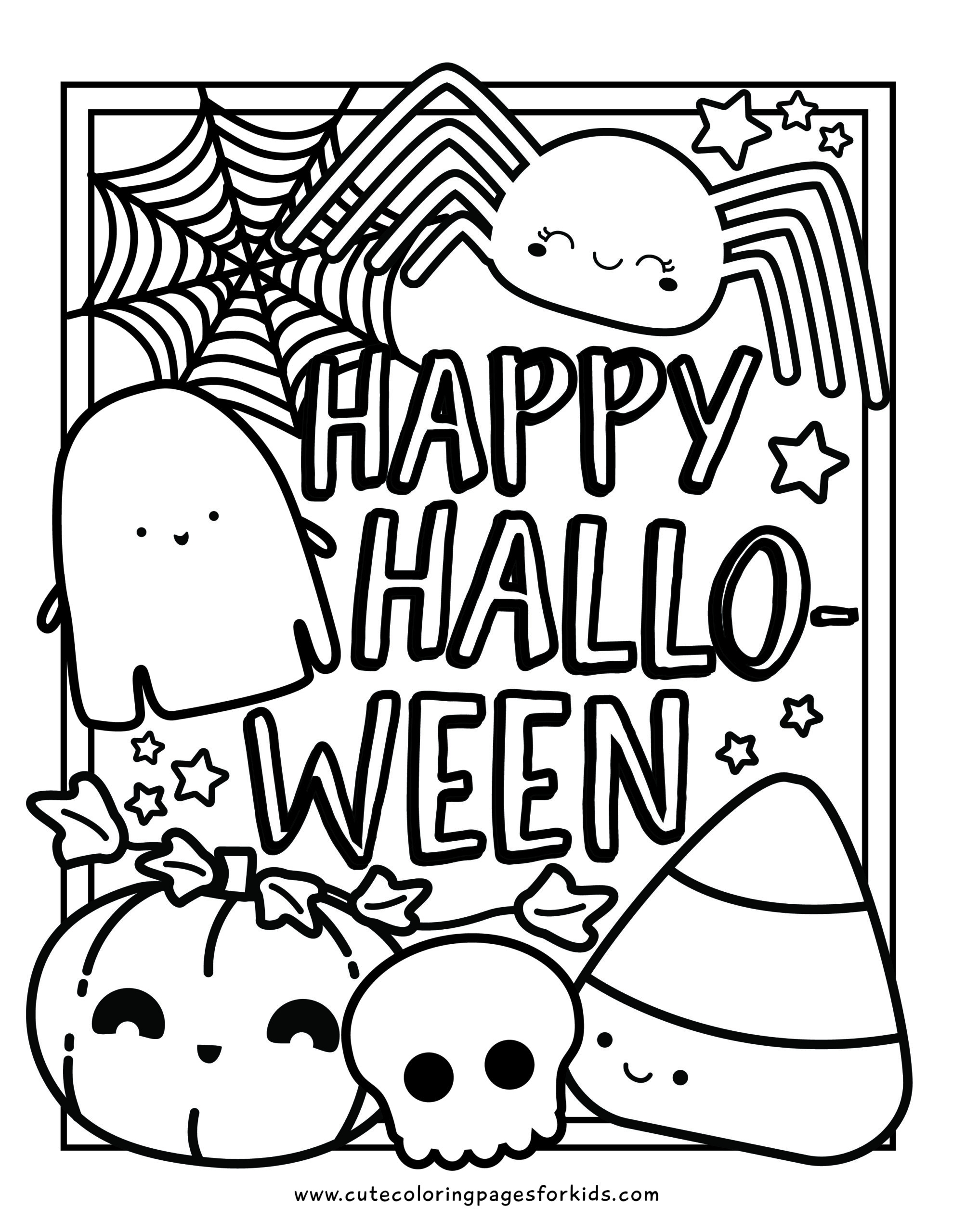 18 Cute Halloween Coloring Pages Free Printable PDFs Cute Coloring 