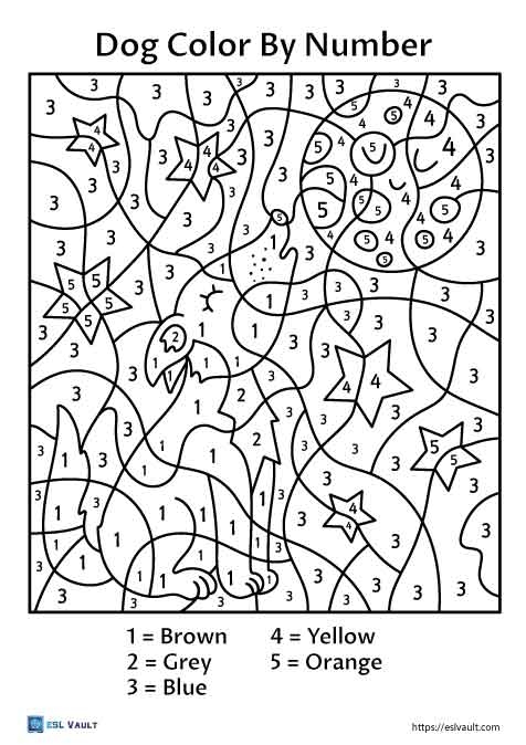 19 Free PDF Color By Number Printables ESL Vault