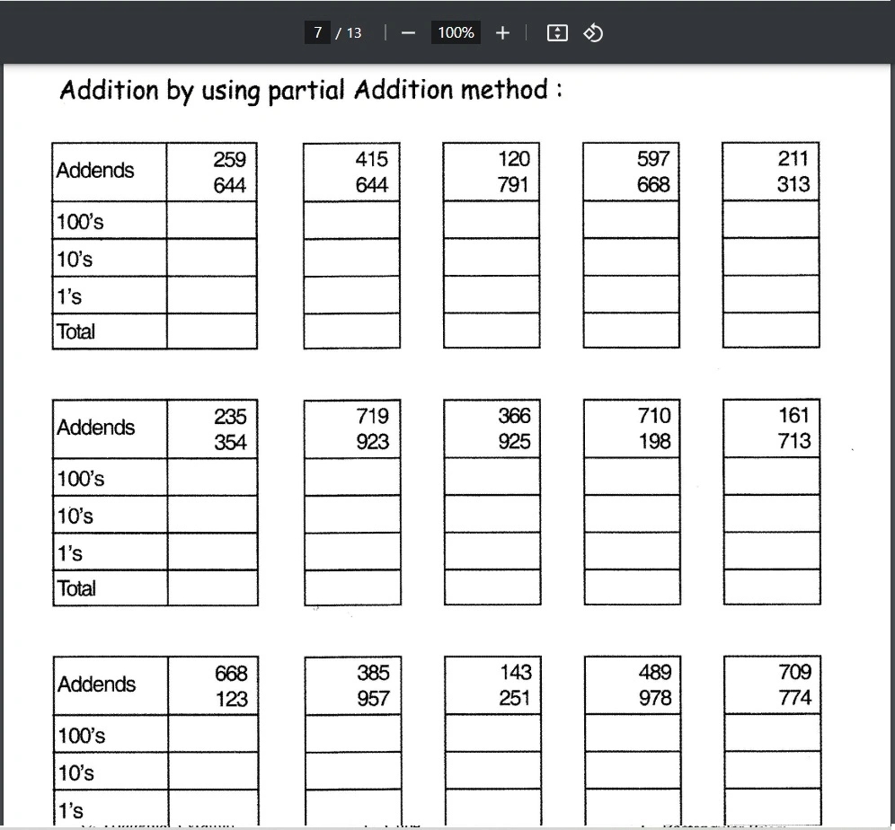 2 Addition Class 3