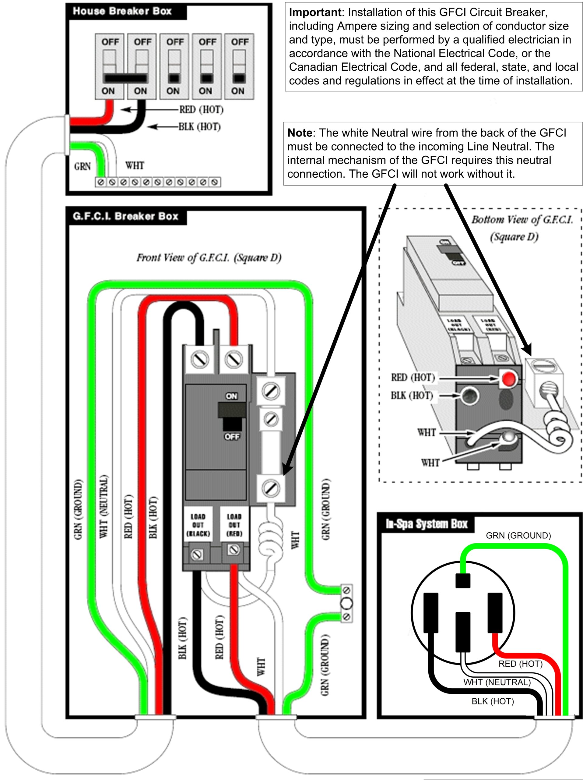 2 Pole Gfci Breaker Wiring Diagram Wiring Diagram