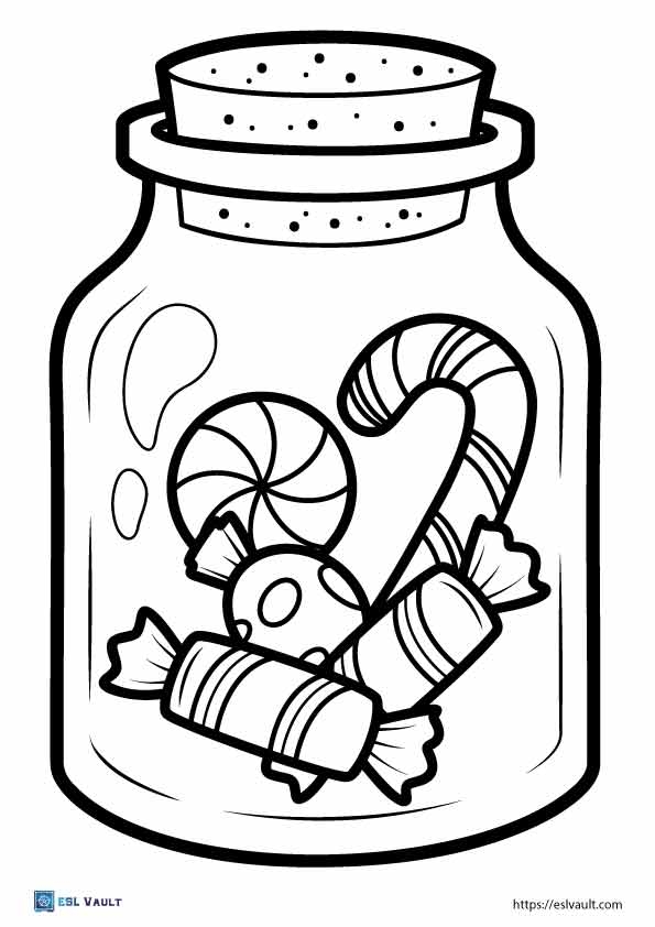 23 Free Candy Coloring Pages Printable PDF ESL Vault