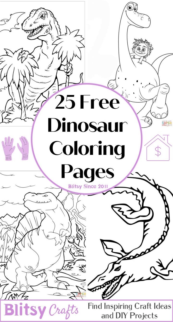 25 Free Dinosaur Coloring Pages For Kids And Adults