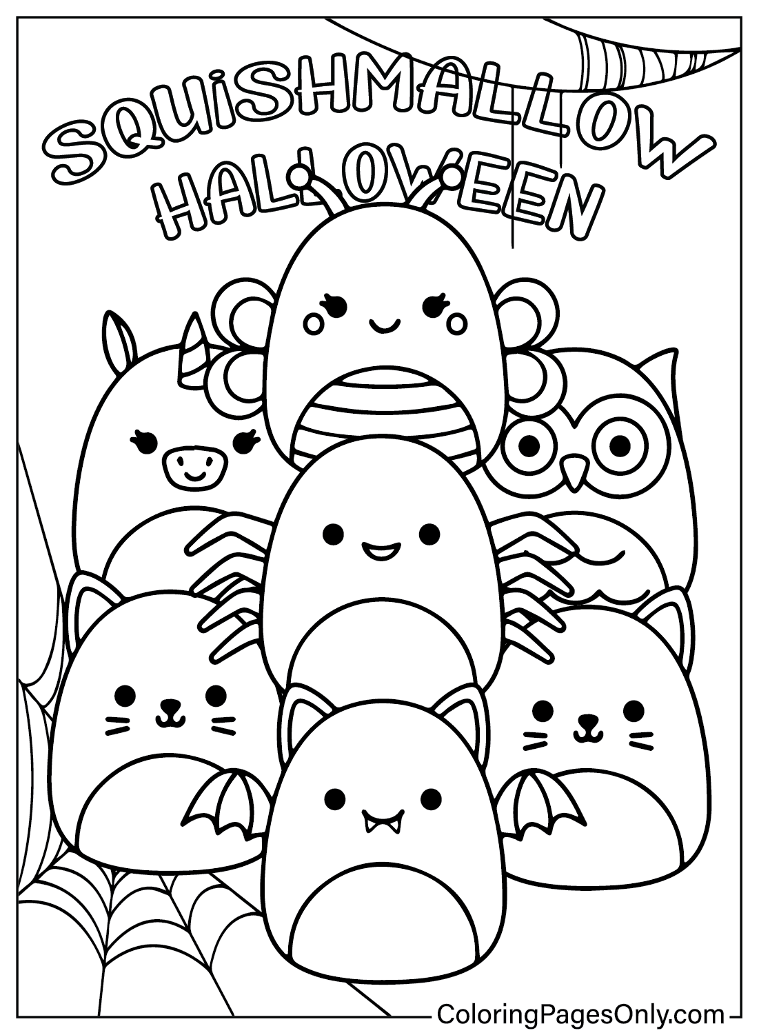 28 Squishmallow Halloween Coloring Pages ColoringPagesOnly
