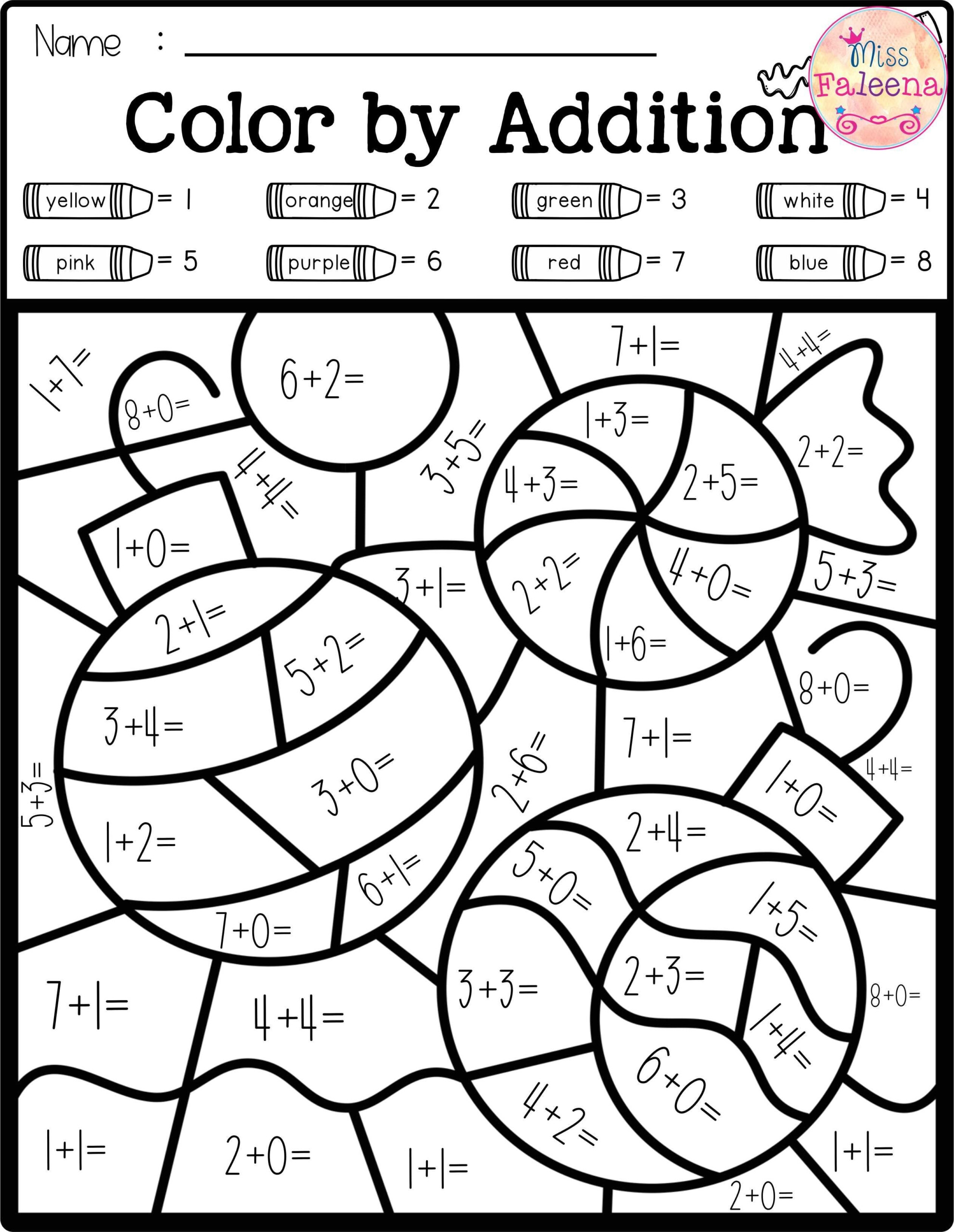 2nd Grade Math Worksheets Color By Number 2nd Grade Math Worksheets