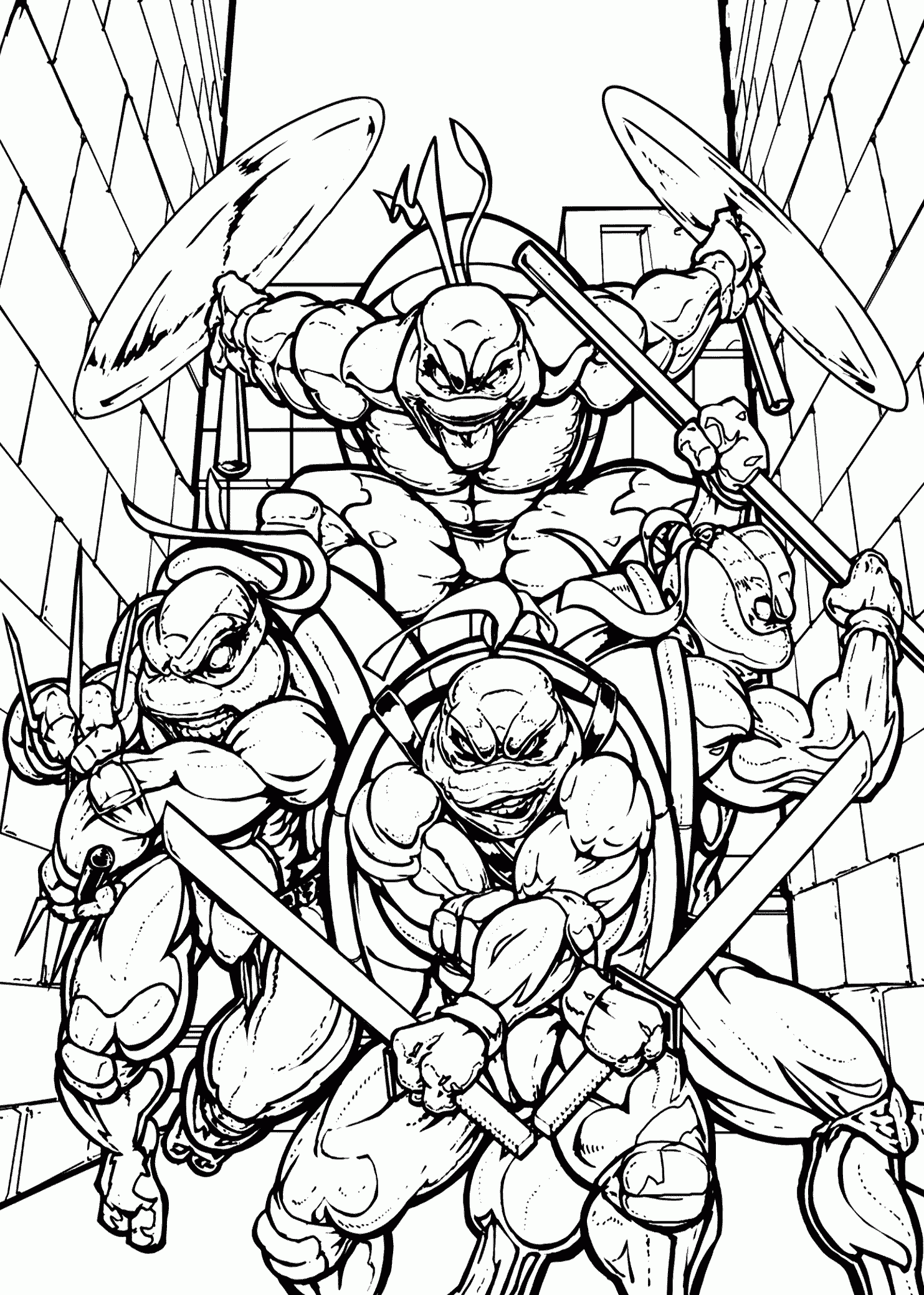30 Teenage Mutant Ninja Turtles Coloring Pages Coloring Ninja Turtles 