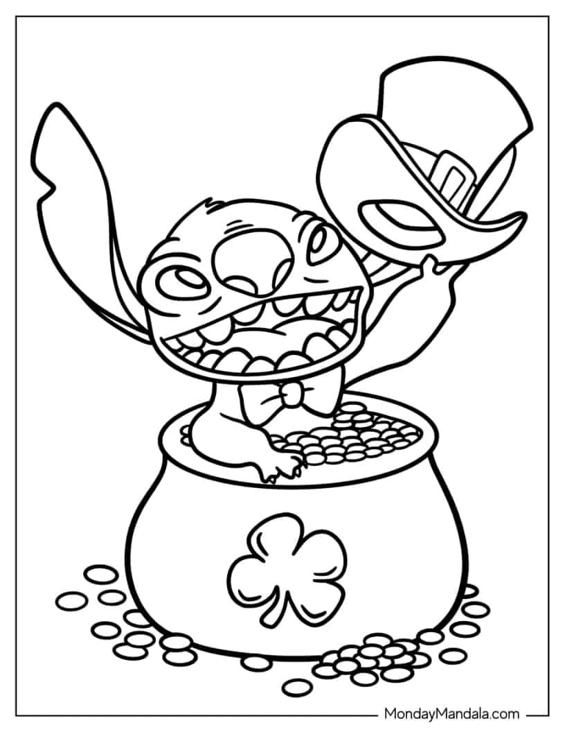 36 St Patrick 39 s Day Coloring Pages Free PDF Printables Stitch 