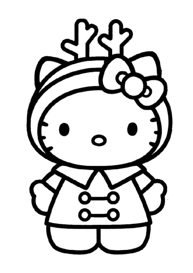 37 Christmas Hello Kitty Coloring Pages BrainMckauley