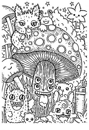 4 Free Printable Stoner Coloring Pages Sheets And Pictures For Adults 