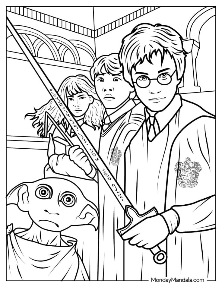 44 Harry Potter Coloring Pages Free PDF Printables Harry Potter 