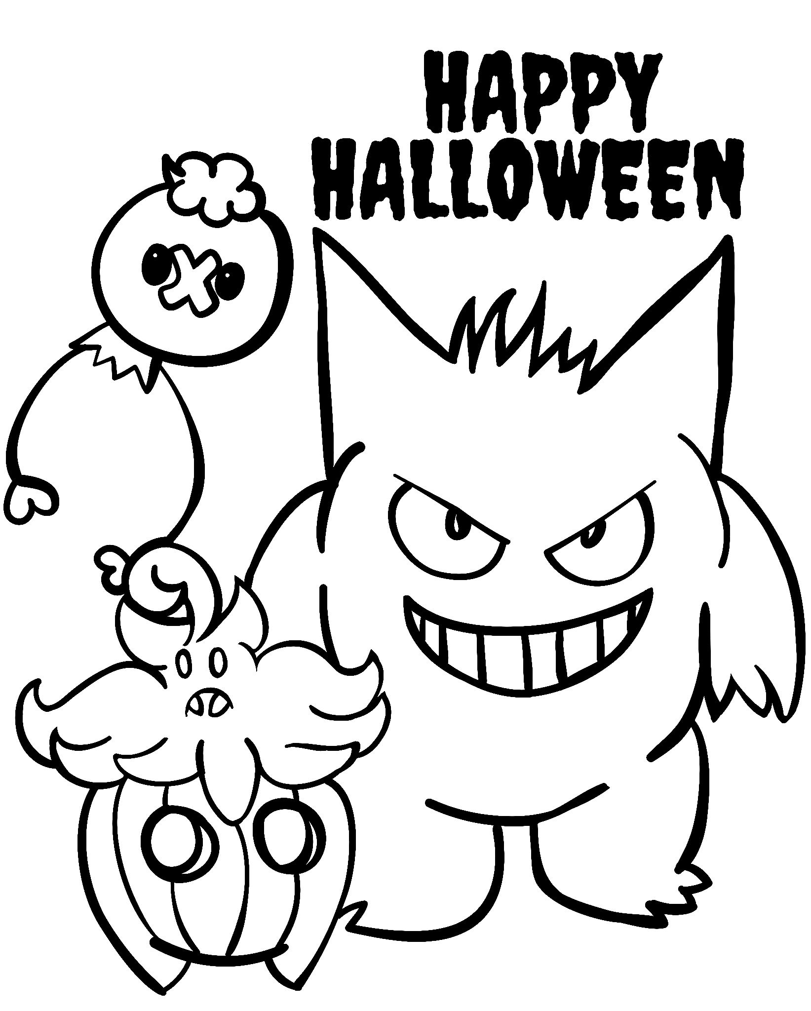 44 Pokemon Halloween Coloring Pages ColoringPagesOnly