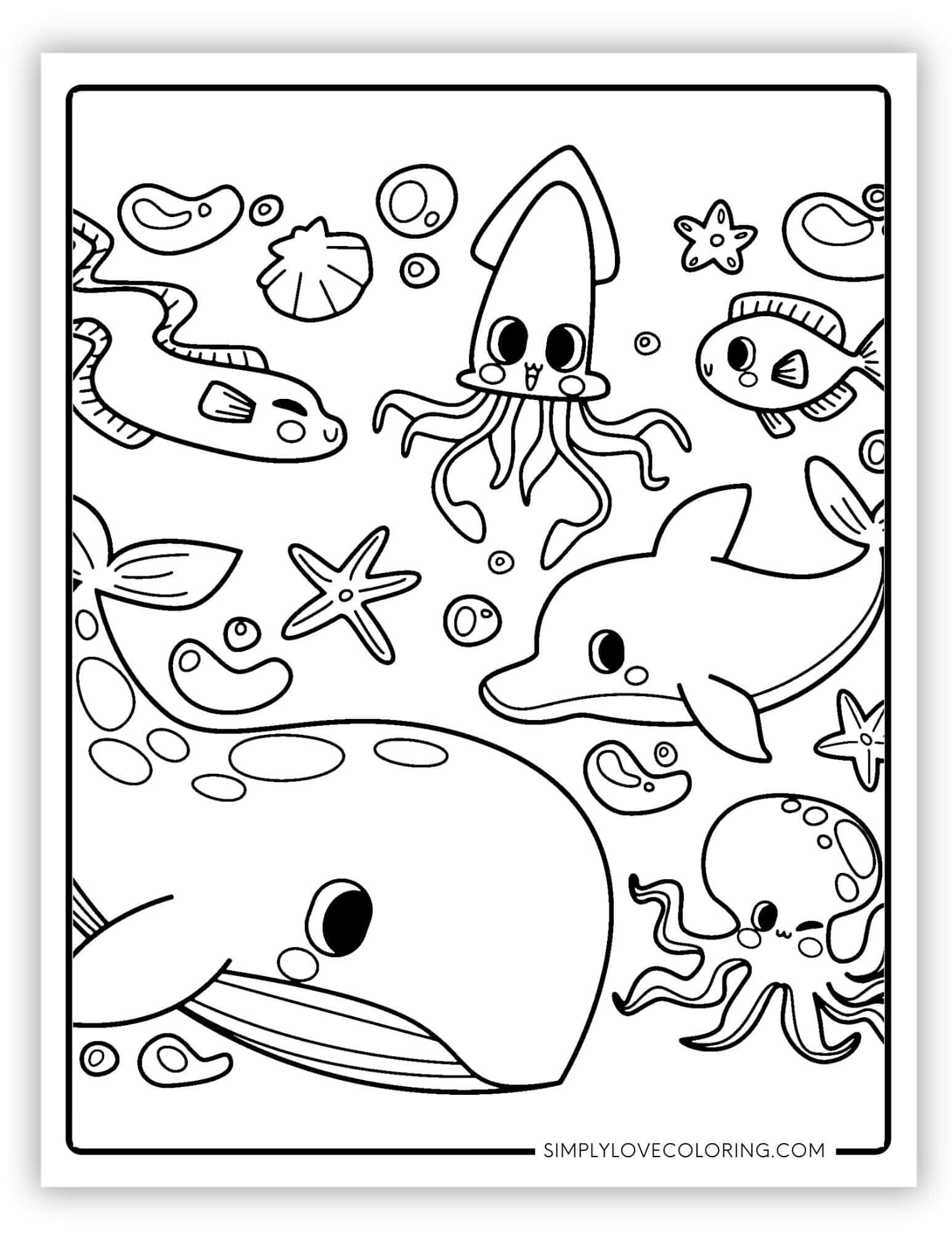 45 Sea Life Coloring Pages Free PDF Printables Projektarbeit
