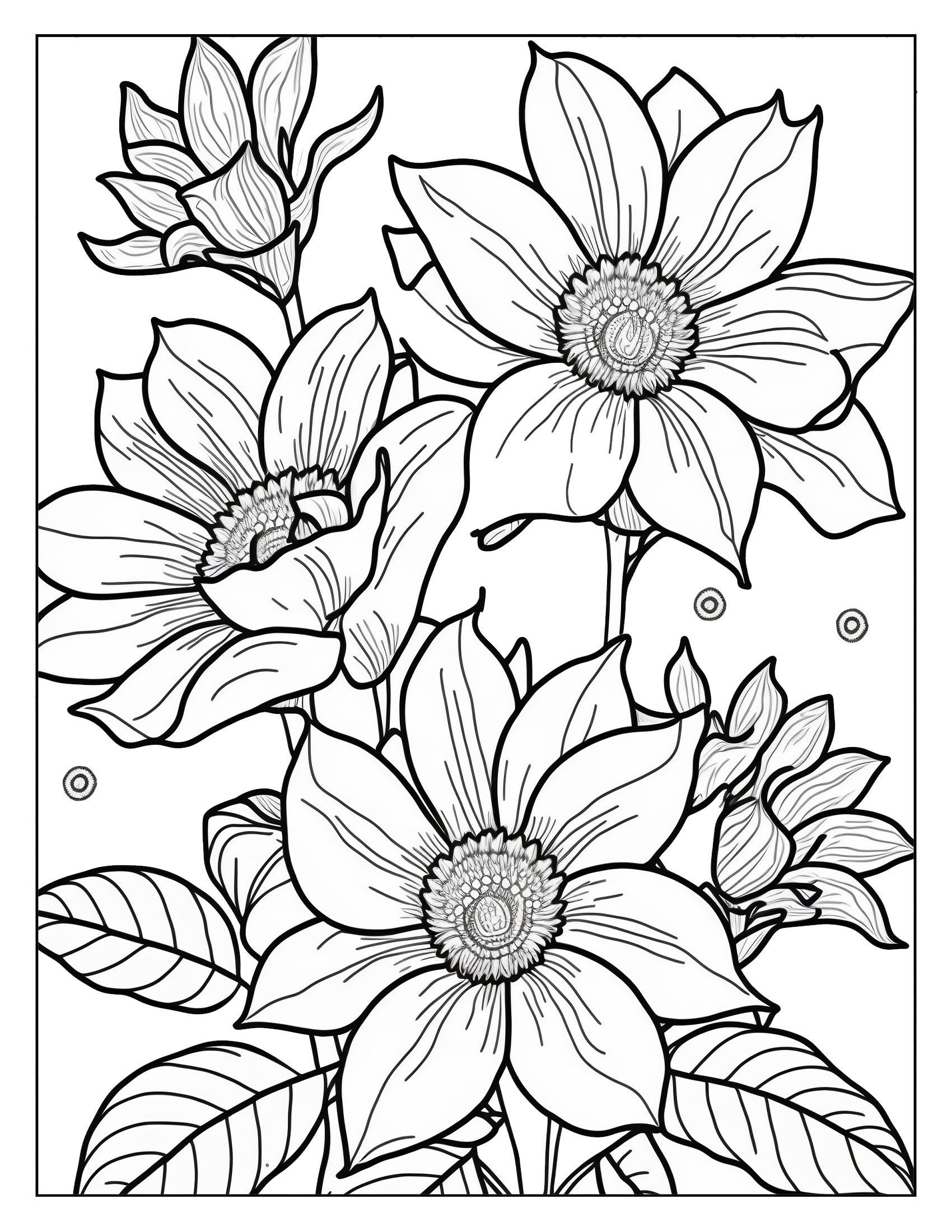 50 Beautiful Flower Coloring Pages For Adults And Kids Mandalas Para