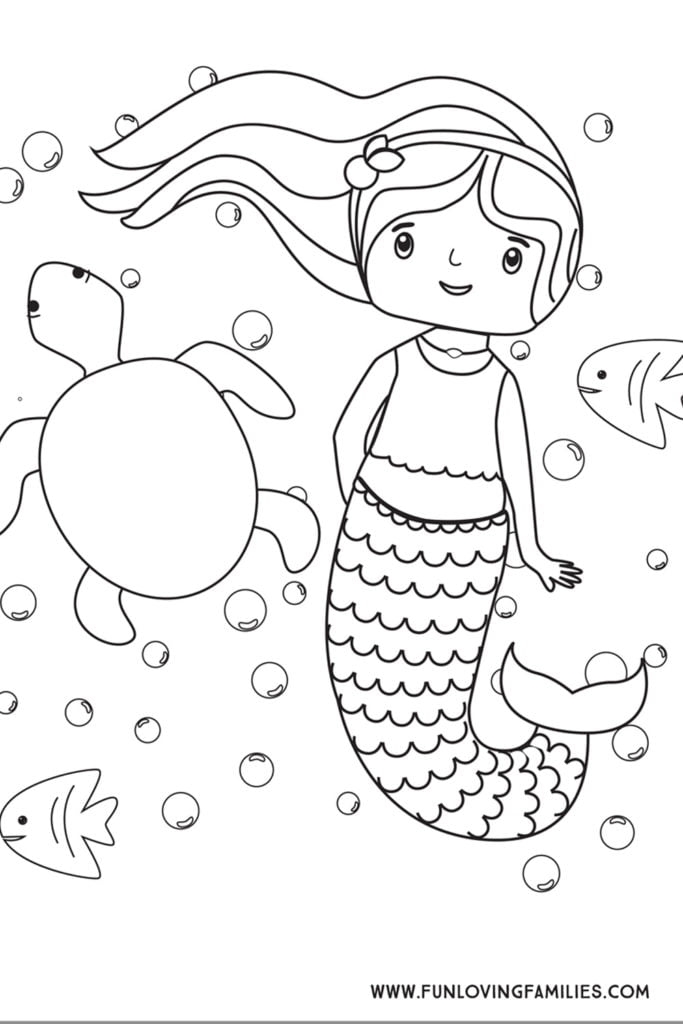 6 Cute Mermaid Coloring Pages For Kids Free Printables Fun Loving 