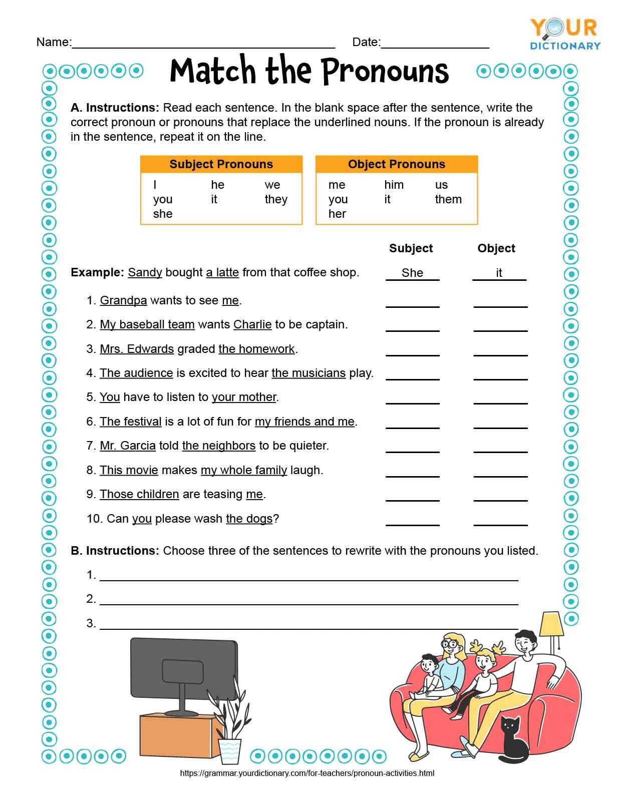 7 Pronoun Activities To Make Learning Fun