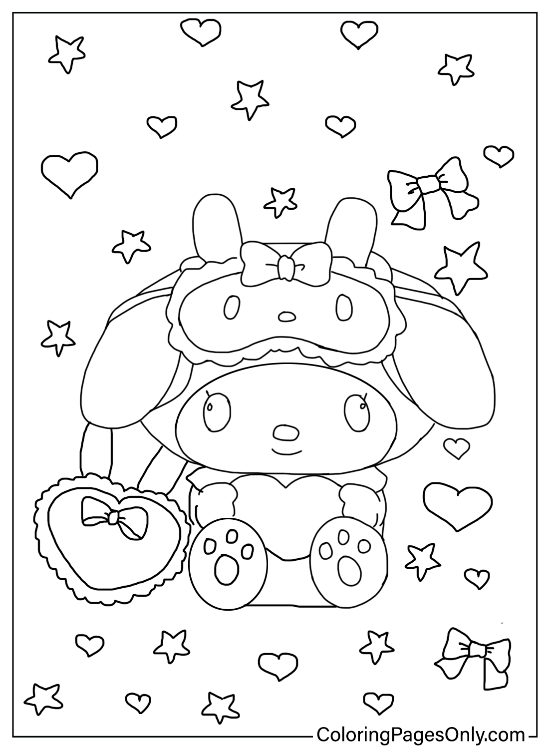 79 Adorable My Melody Coloring Pages For Kids And Adults Hello Kitty