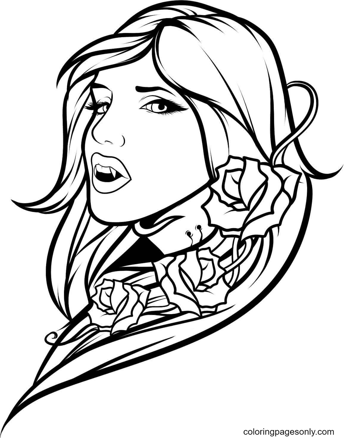 87 Vampire Coloring Pages ColoringPagesOnly