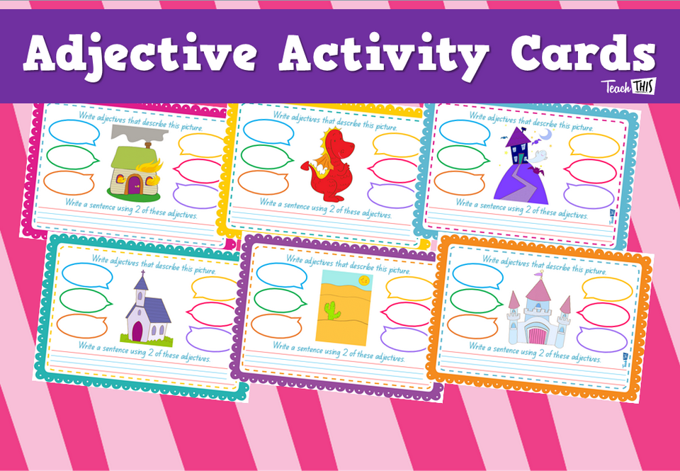 Adjective Activity Cards Teacher Resources And Classroom Games 
