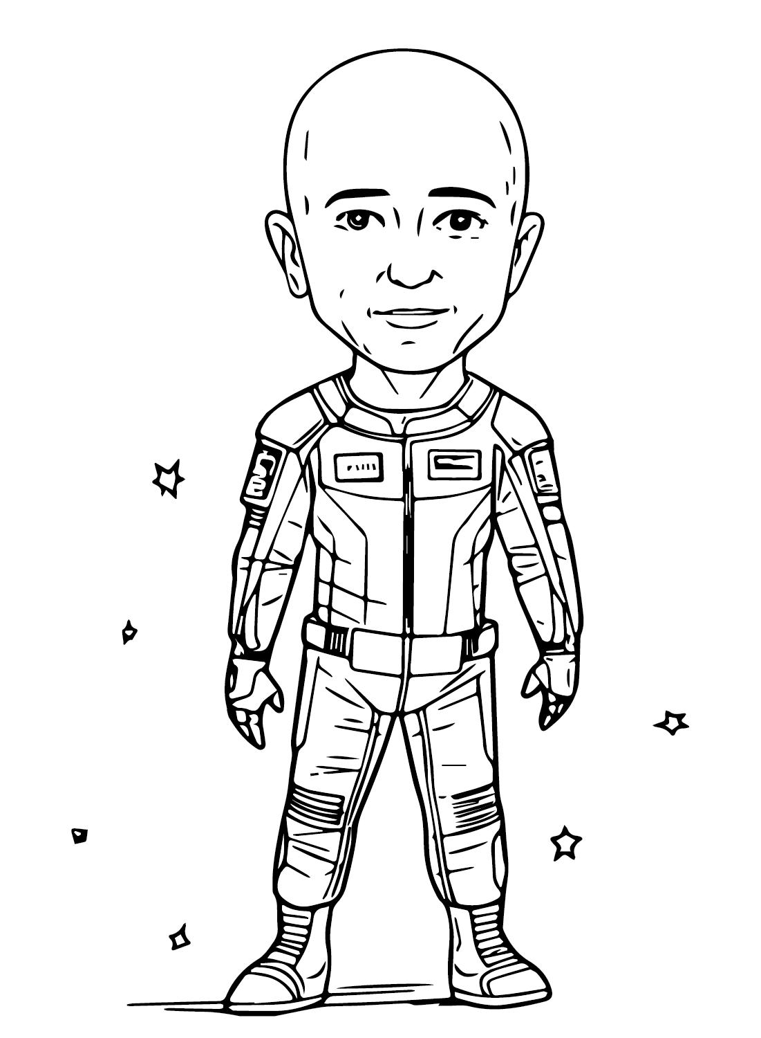 Adorable Jeff Bezos Coloring Online Free