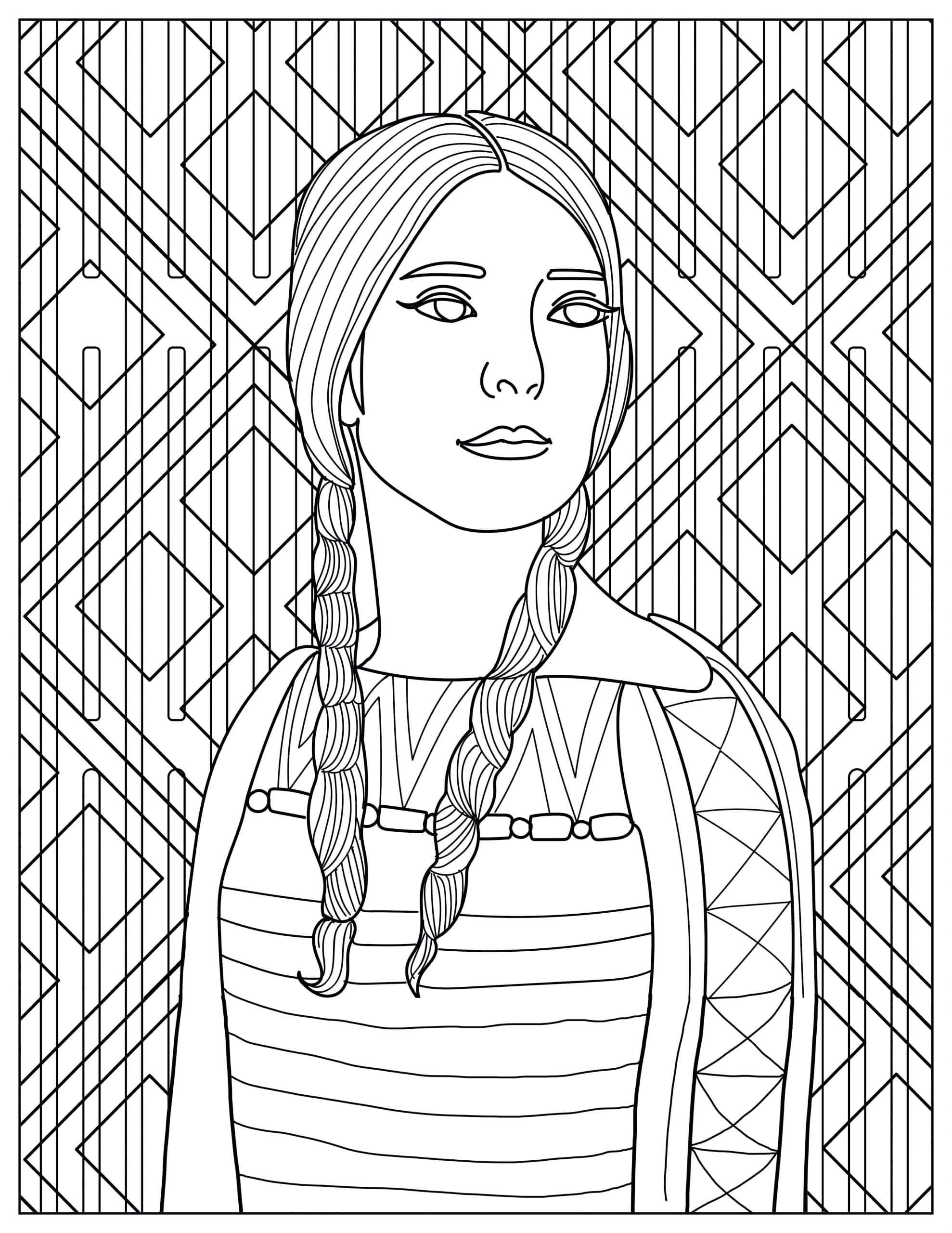 Aesthetic Drawing Coloring Page