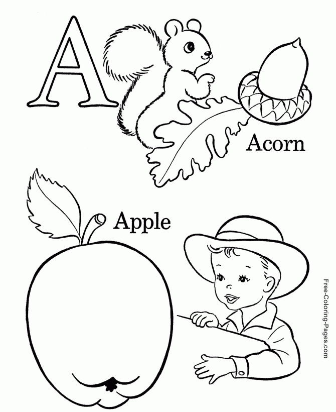 Alphabet Coloring Pages Sheets And Pictures 01