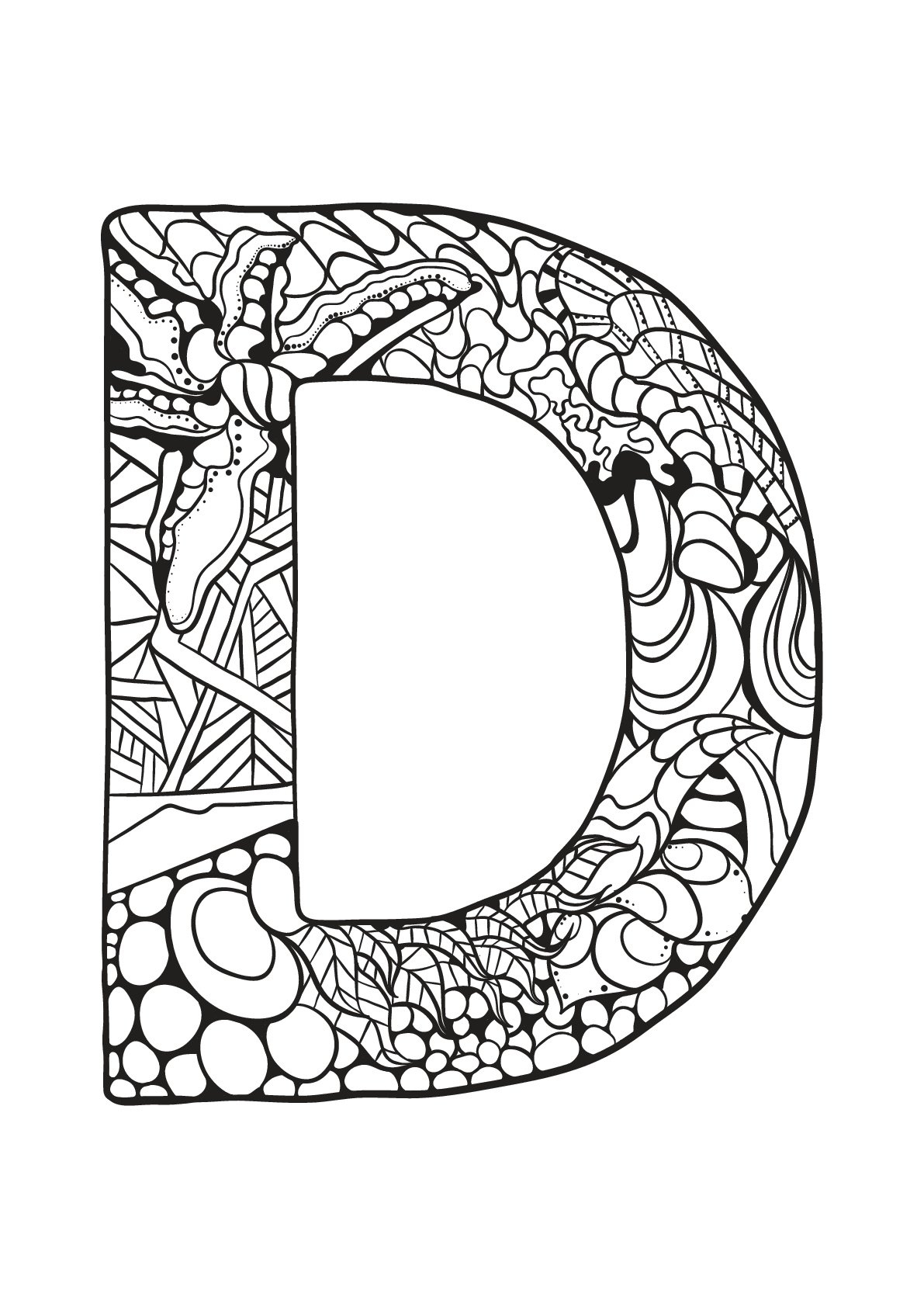 Alphabet To Print D Alphabet Coloring Pages For Kids