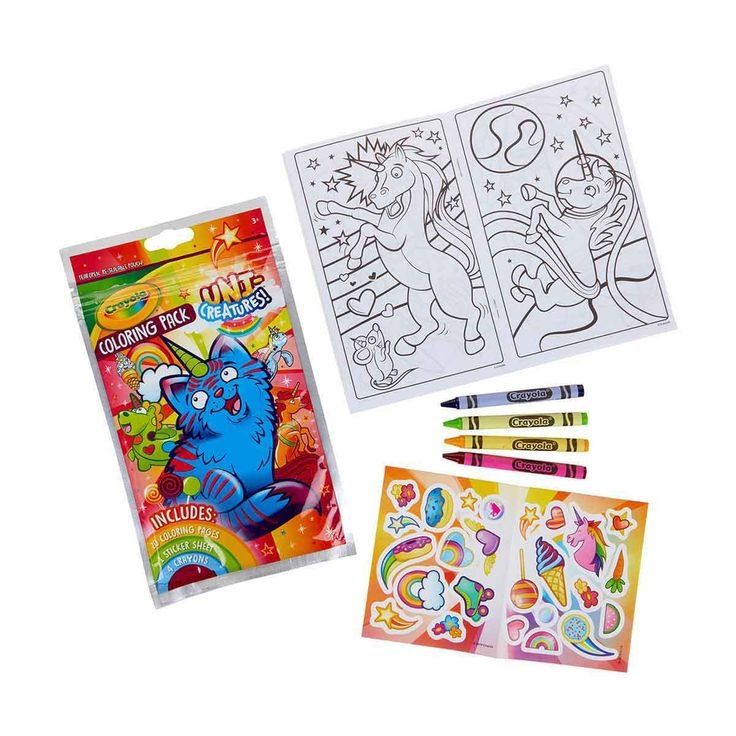 An Assortment Of Coloring Books And Markers