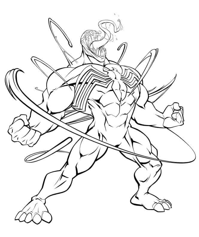 Angry Venom Coloring Page Free Printable Coloring Pages For Kids