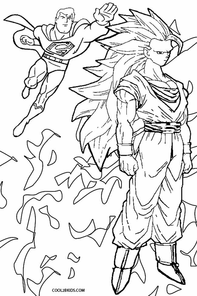 Anime Coloring Sheets Goku Coloring Pages