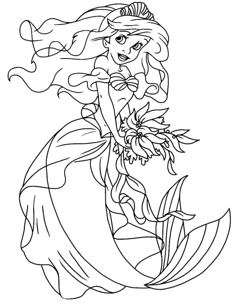 Ariel Coloring Page