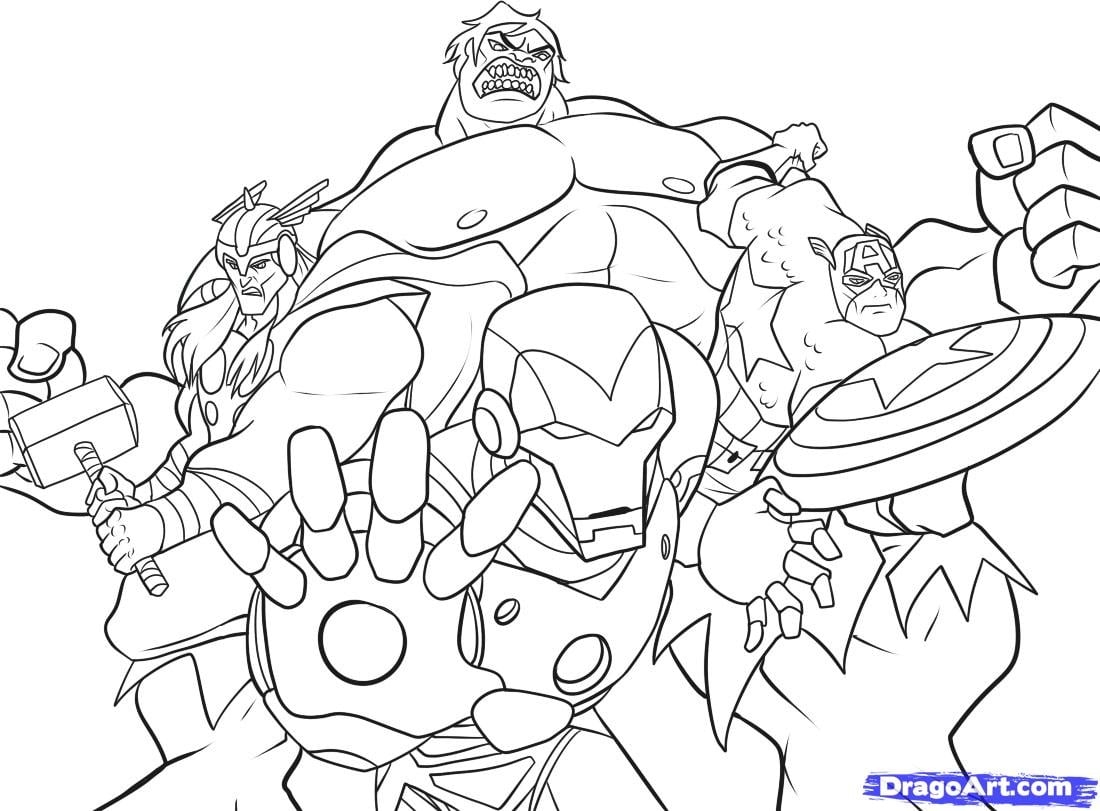 Avengers To Print For Free Avengers Kids Coloring Pages
