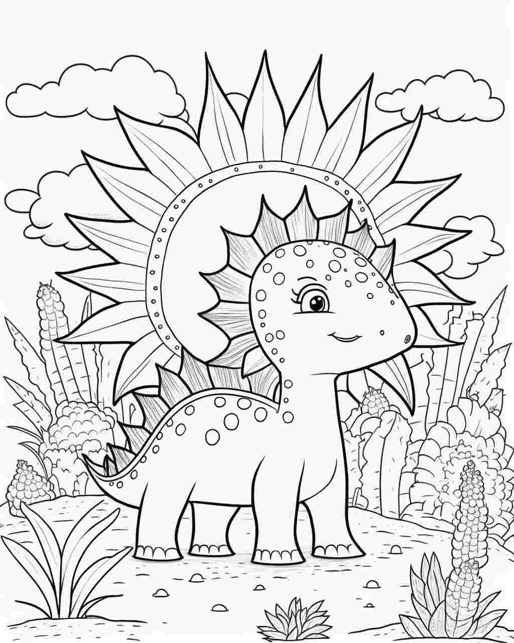 Baby Stegosaurus ColoringFunHouse