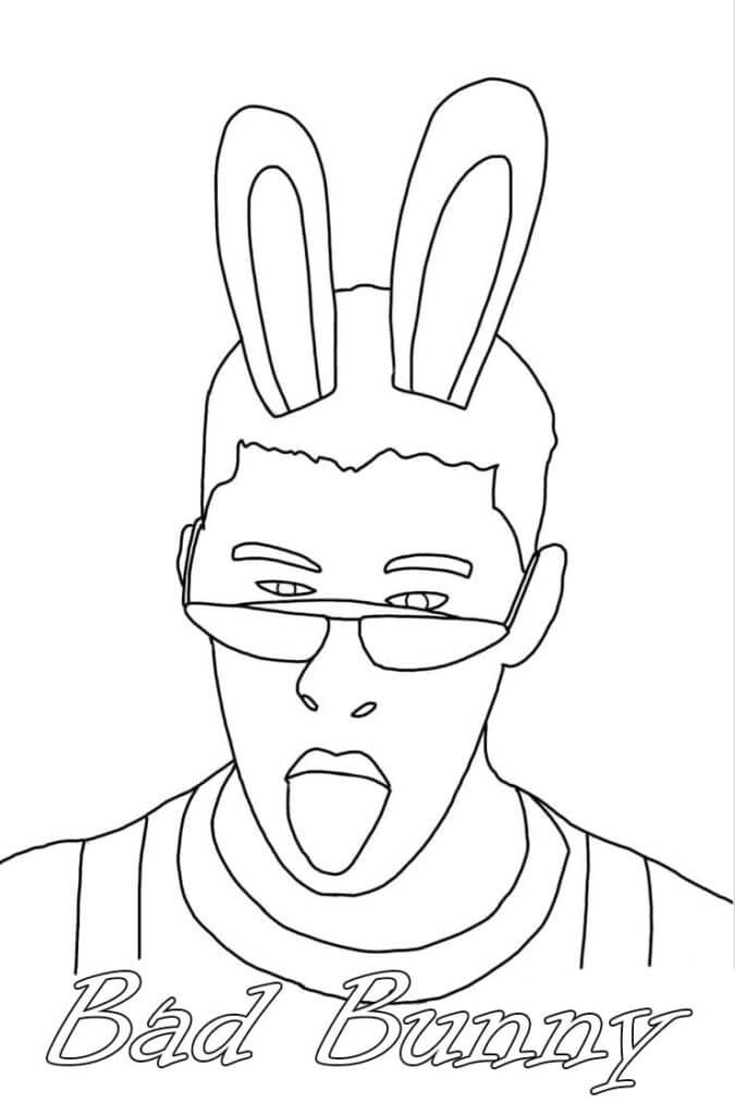 Bad Bunny 2 Coloring Page Free Printable Coloring Pages For Kids