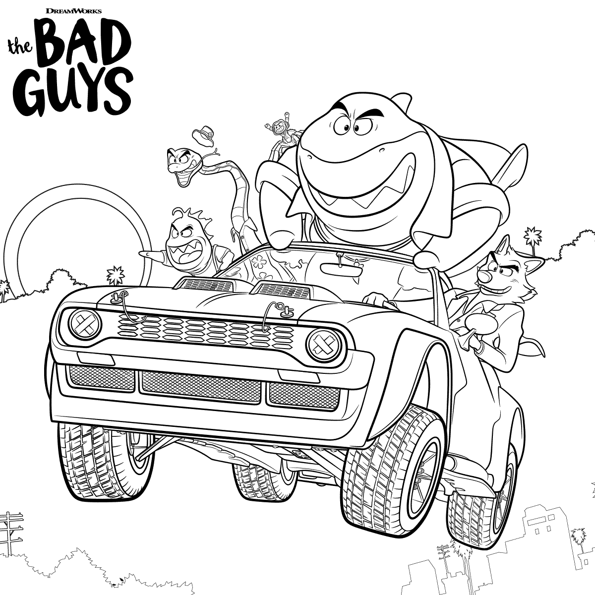 Bad Guys Coloring Pages Coloring Home