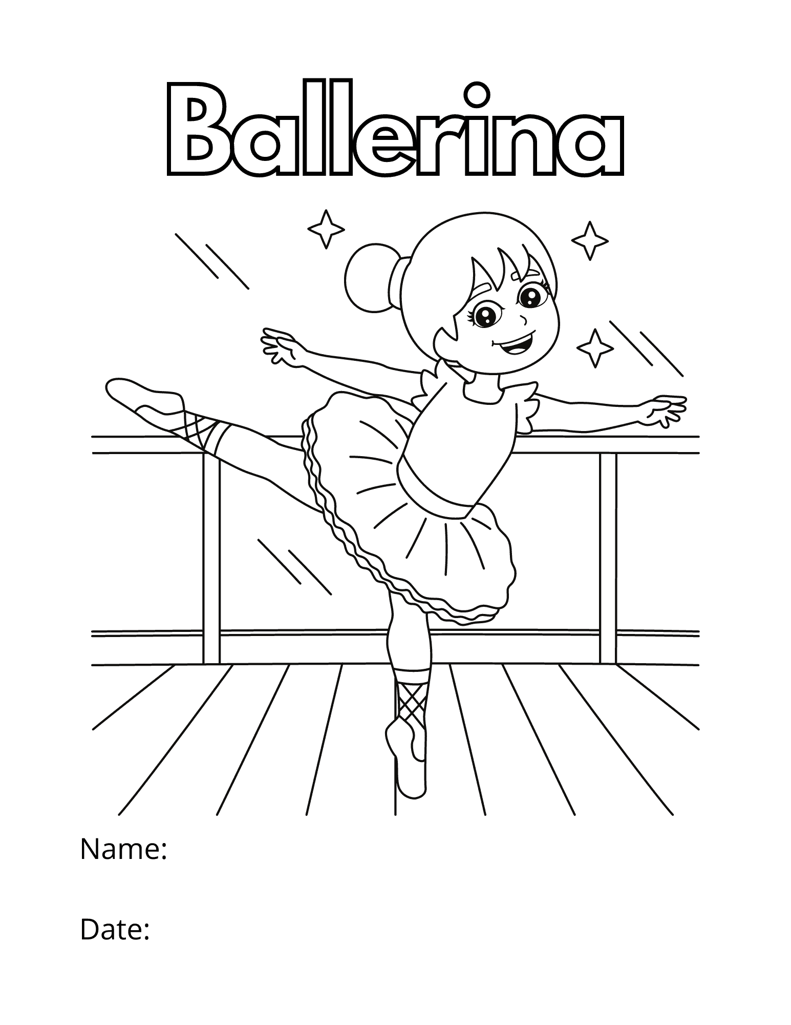 Ballerina Coloring Pages Inspire Your Little Dancer 39 s Creativity 