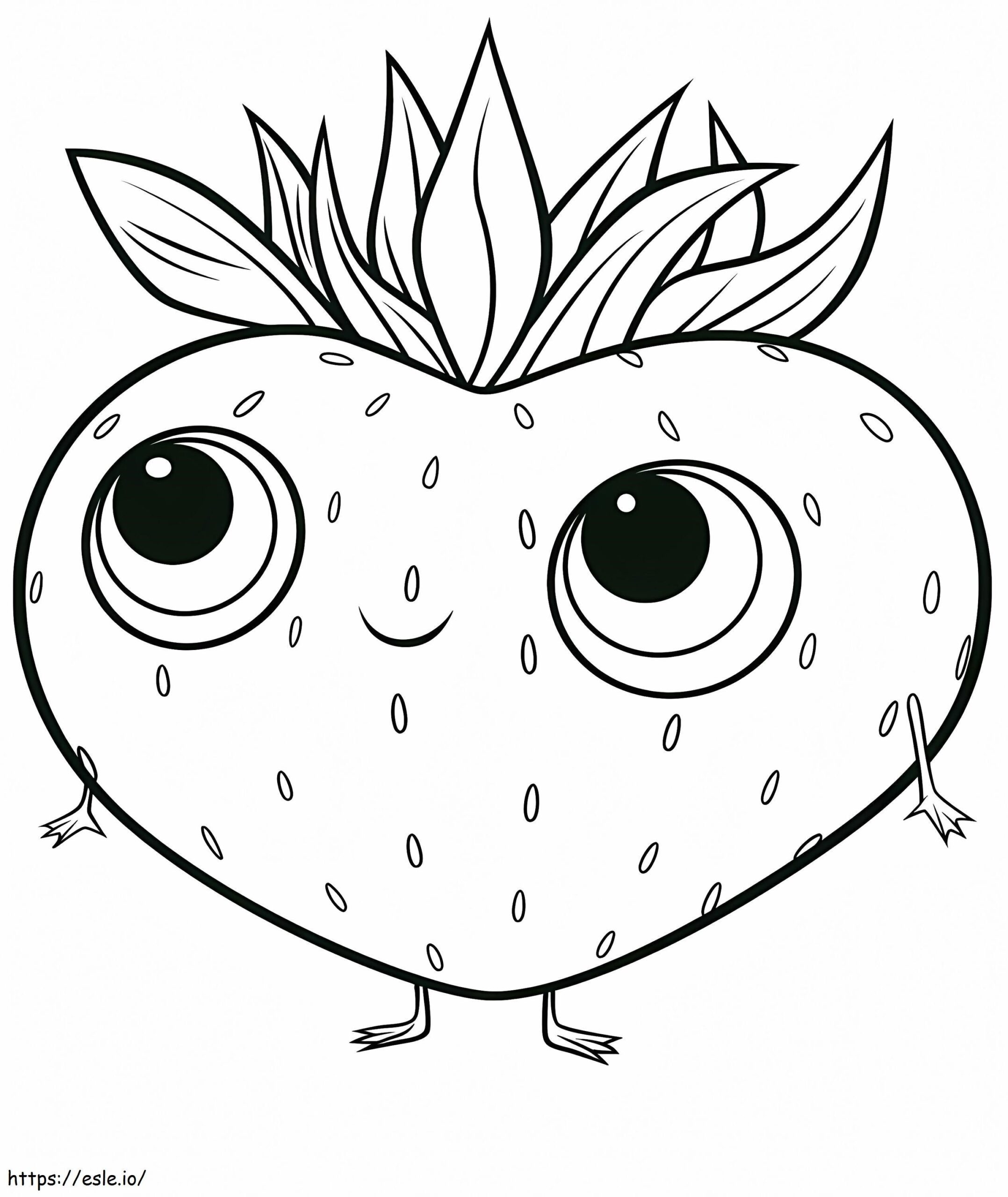 Barry The Strawberry Coloring Page