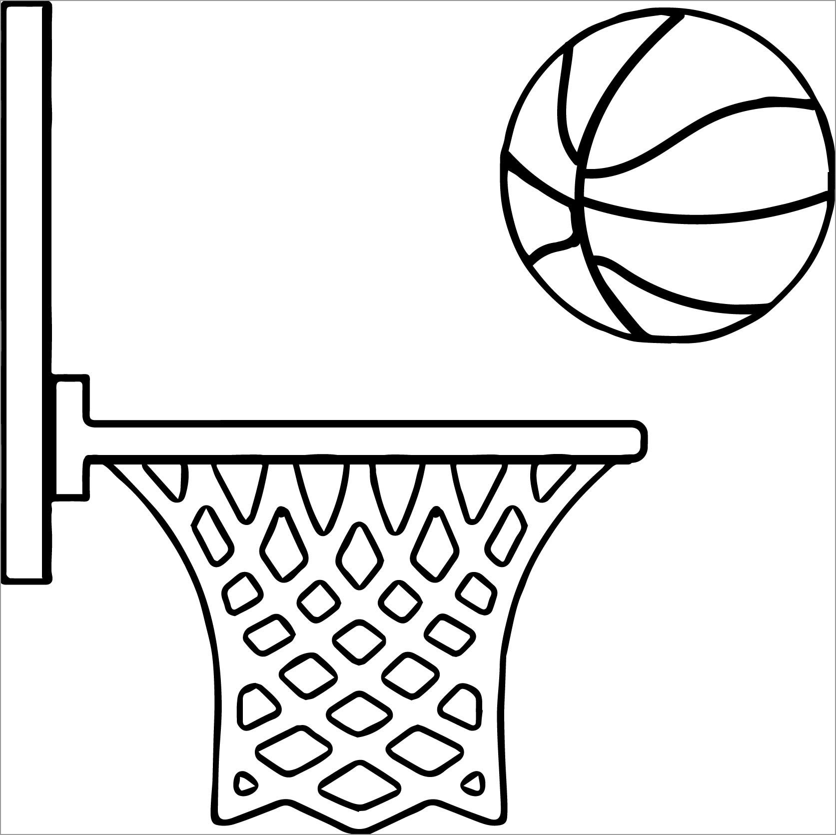 Basketball Coloring Page For Kindergarten ColoringBay
