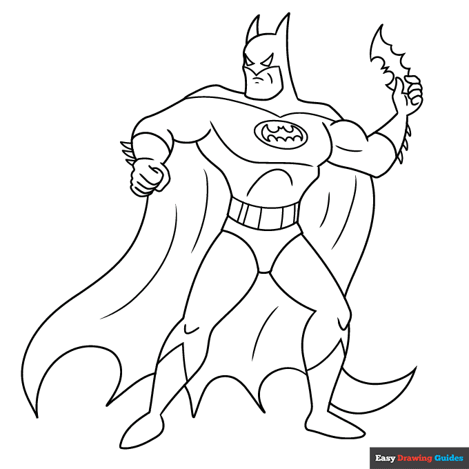 Batman Coloring Page Easy Drawing Guides 46 OFF