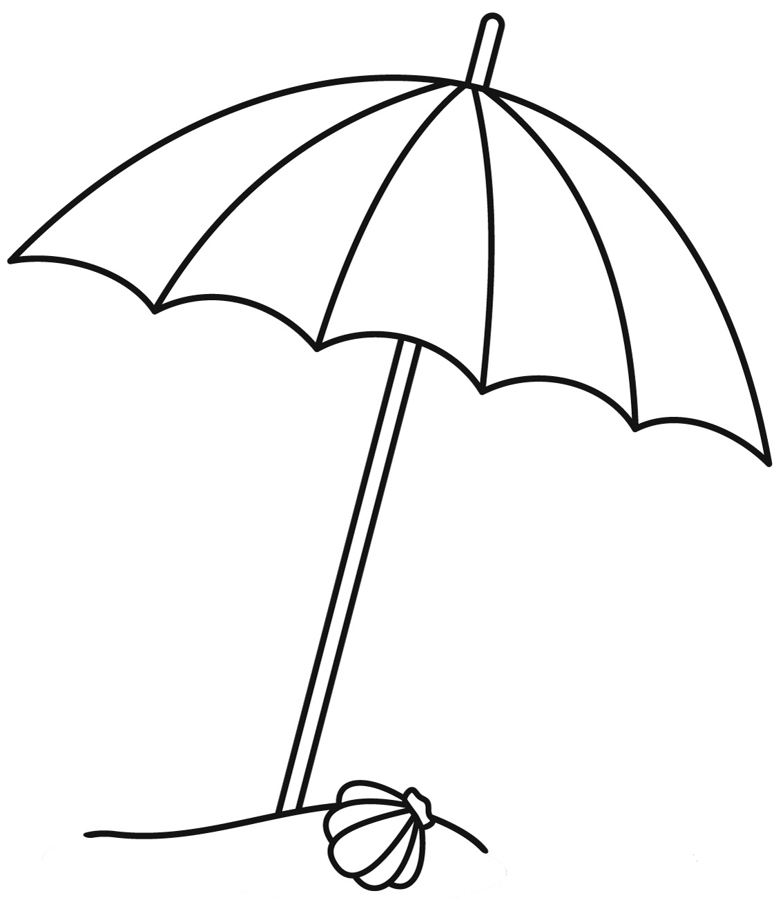 Beach Umbrella Coloring Page ColouringPages