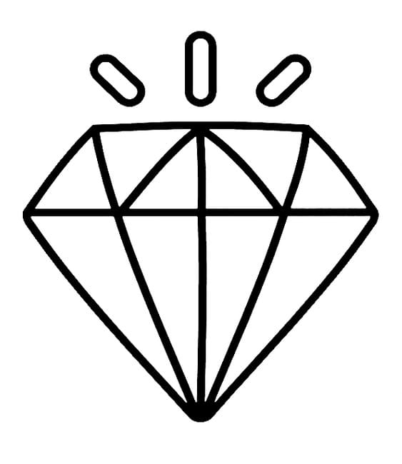 Beautiful Diamond Coloring Page Free Printable Coloring Pages For Kids
