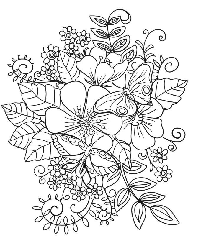 Beautiful Flower Coloring Pages Infoupdate