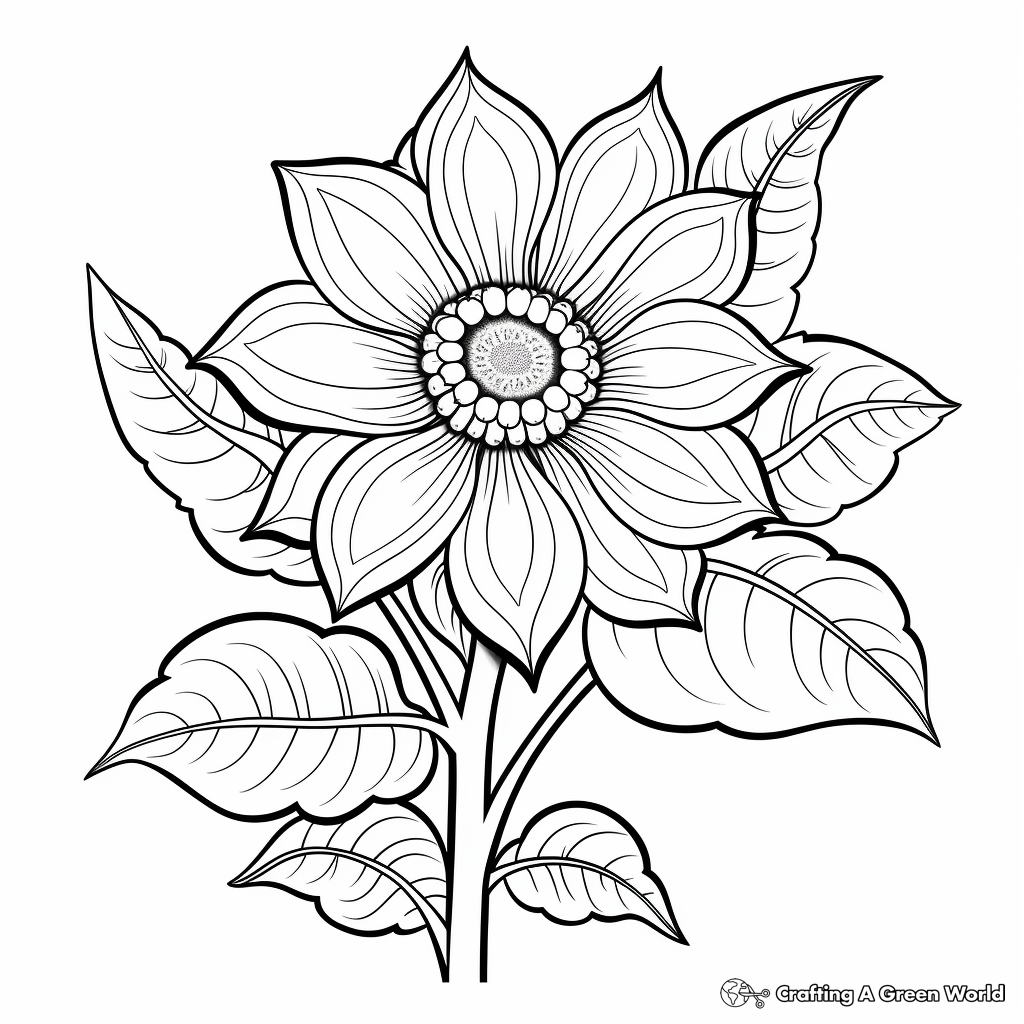 Beautiful Flower Coloring Pages Infoupdate
