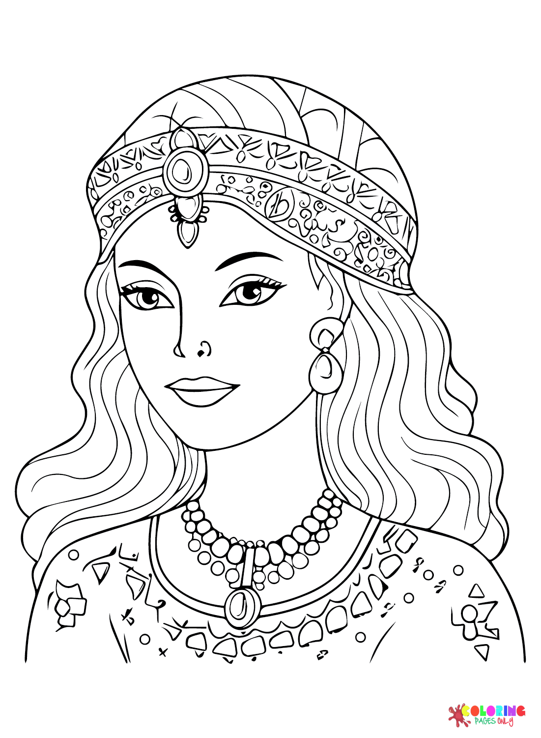 Beautiful Queen Coloring Page Free Printable Coloring Pages