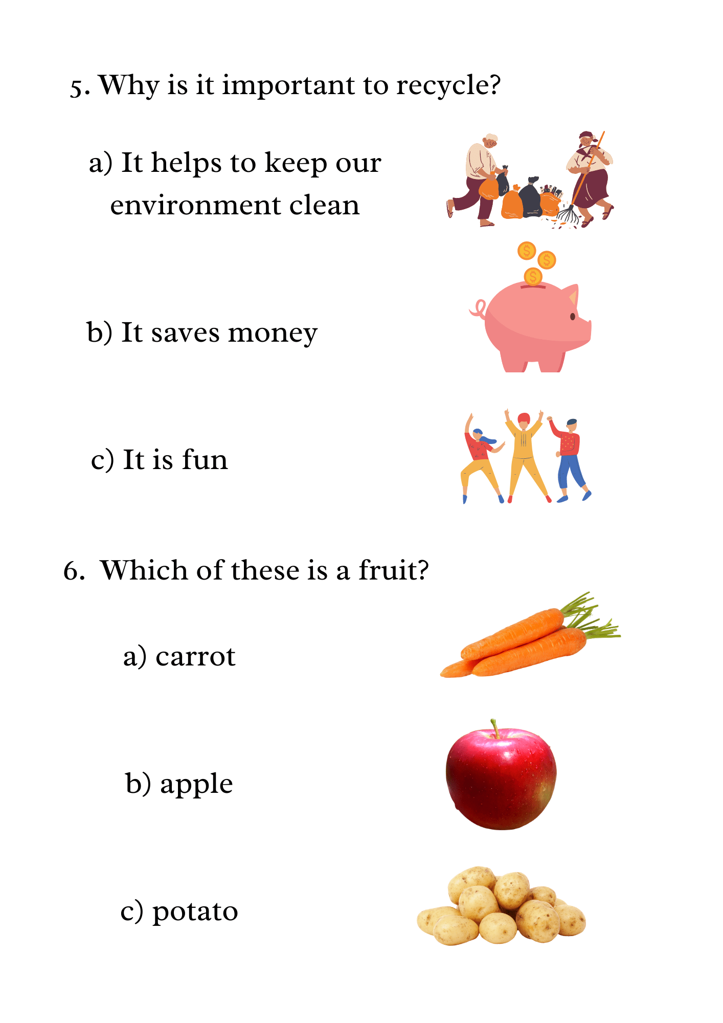 Best Evs Worksheet For Class 1 With Answers